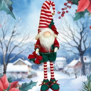 Magic Winter Treasures Scandinavian Standing Elf Gnome Doll NWT